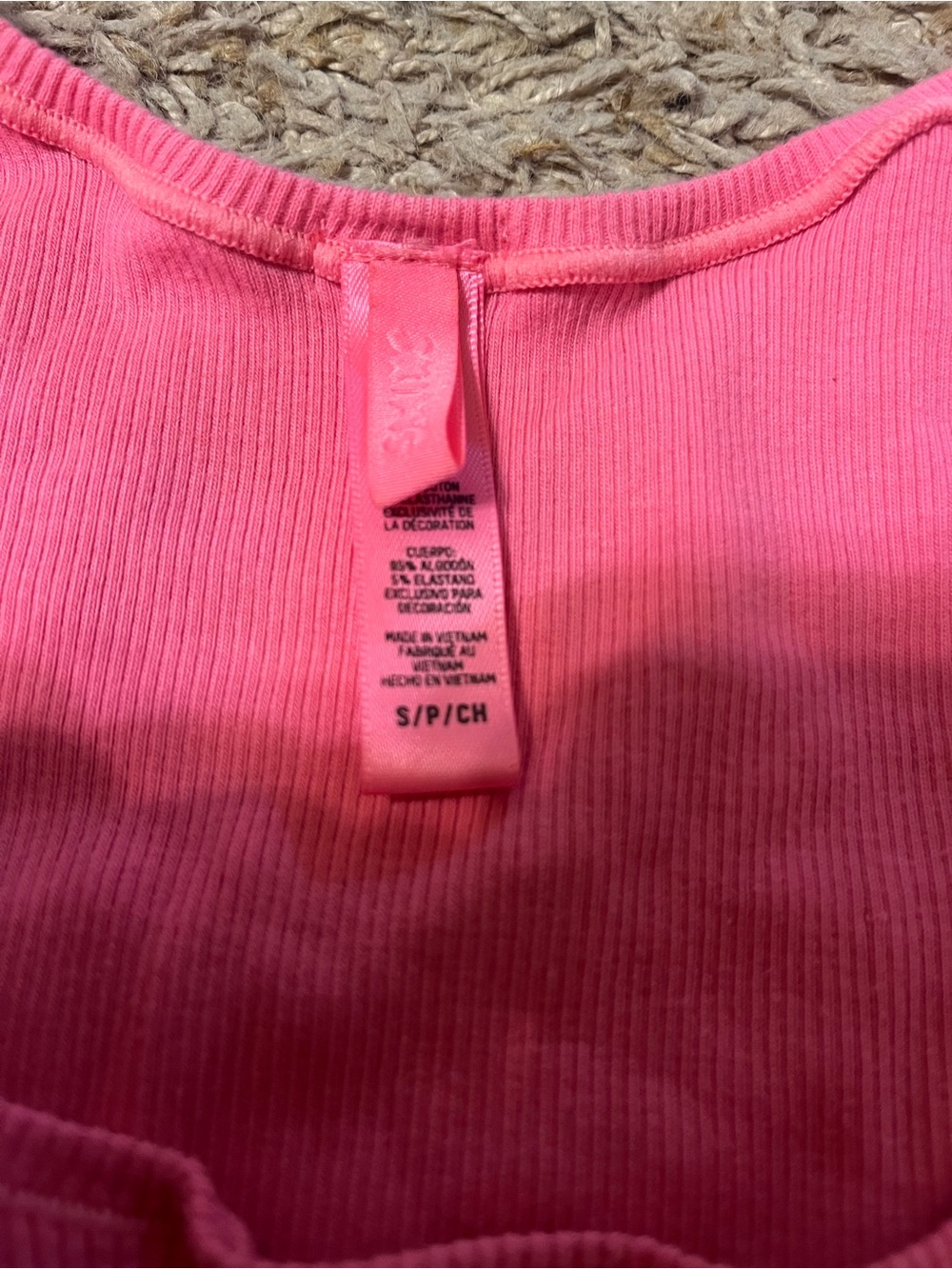 Pink Skims Ribbed Square Neck Tank Top - Picture 4 of 6